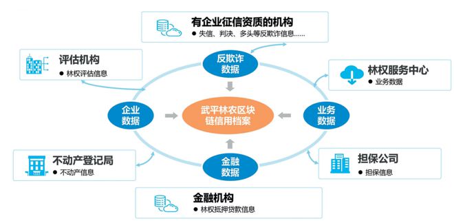 通过在武平县试点建设"武平县林业金融区块链融资服务平台".
